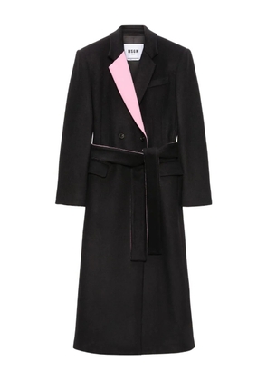 MSGM double-breasted belted coat - Black