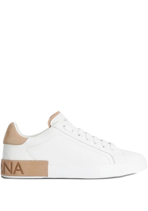 Dolce & Gabbana Portofino leather sneakers - White
