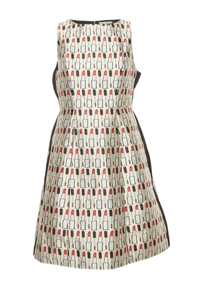 alice + olivia jacquard lipstick dress - Neutrals