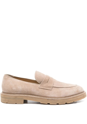 Eleventy penny leather loafers - Neutrals