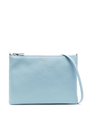 Coccinelle pebbled-texture leather crossbody bag - Blue