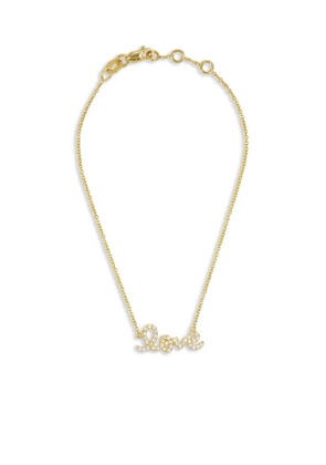 Sydney Evan 14K yellow gold Love Script bracelet