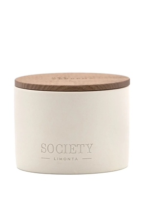 Society Limonta wooden-lidded candle - White