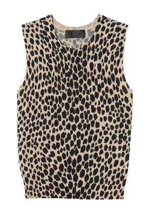 Nili Lotan Nessa animal-print crew-neck vest - Neutrals