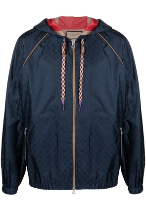 Gucci GG Supreme-jacquard hooded jacket - Blue