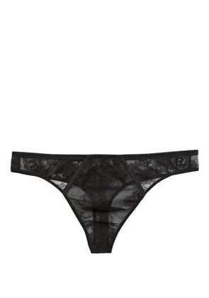 Fleur Du Mal Bouquet lace thong - Black