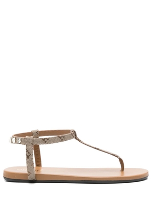 Herno logo-print sandals - Brown