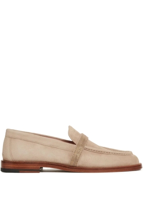 Fabiana Filippi suede embellished loafers - Neutrals