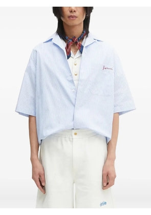 Fiorucci striped embroidered shirt - Blue