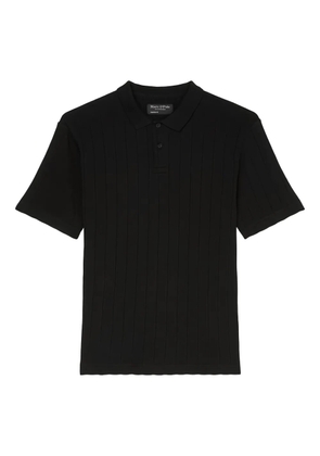 Marc O'Polo ribbed short-sleeves polo shirt - Black