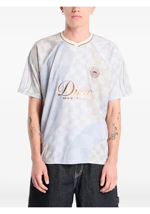 dime check-pattern emblem-detail T-shirt - Neutrals