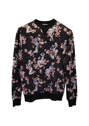Christian Dior Pre-Owned x Hajime floral-print crewneck sweatshirt - Black