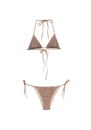 Missoni beaded triangle bikini - Brown