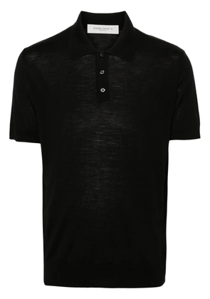 Golden Goose fine-knit polo shirt - Black