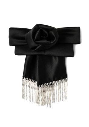 ANOUKI fringed bow hair accessory - Black