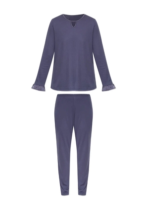 Hanro keyhole-detail pyjama (set of two) - Blue