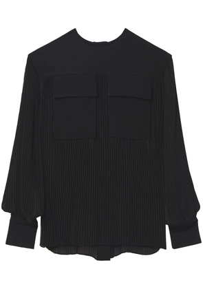 Proenza Schouler pleated long-sleeved blouse - Black