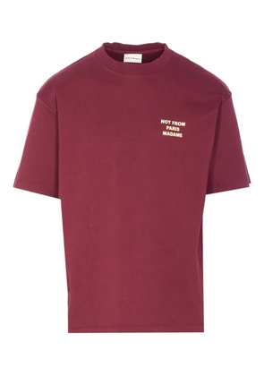 Drôle De Monsieur crew neck logo print T-shirt - Red