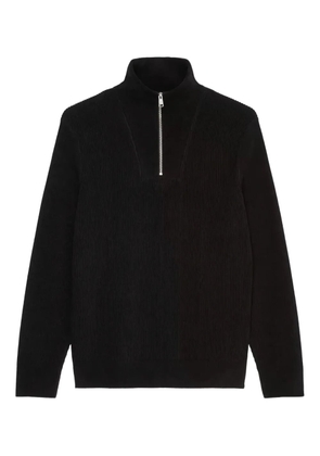 Marc O'Polo ribbed quarter-zip sweater - Black