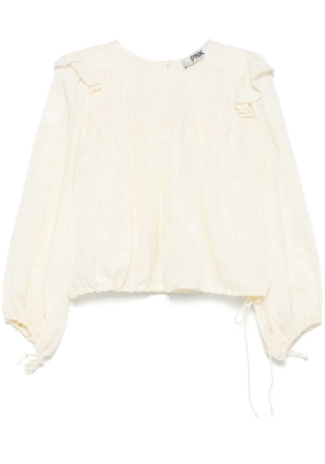 PNK drawstring-waist blouse - Yellow