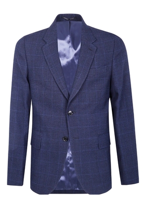 Paul Smith check-pattern wool jacket - Blue