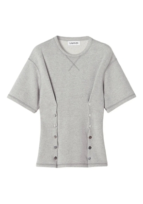 Lanvin button-detailed short-sleeve top - Grey