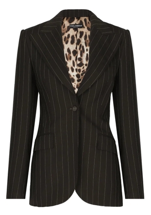 Dolce & Gabbana single-breasted striped blazer - Black