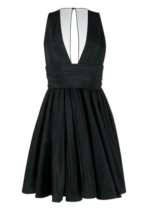 PINKO V-neck pleated dress - Black