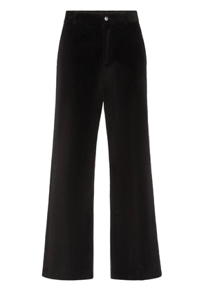 Philipp Plein wide-leg velvet trousers - Black