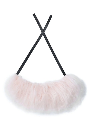 Marni shearling self-tie scarf - Pink