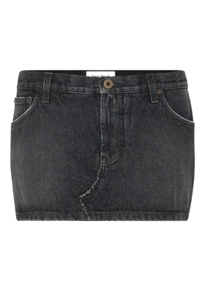 Jean Paul Gaultier contrast-pocket denim mini skirt - Black