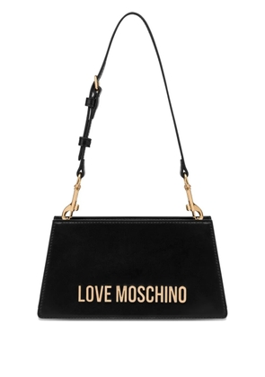 Love Moschino logo-lettering shoulder bag - Black