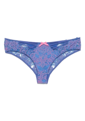 Agent Provocateur embroidered-lace briefs - Blue