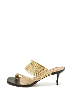 Aquazzura coiled leather sandals - Gold