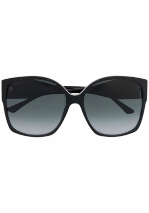 Jimmy Choo Eyewear gradient oversize-frame sunglasses - Black