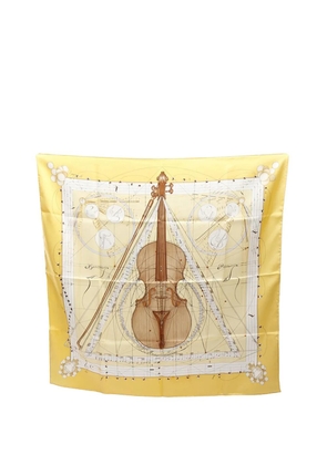 Hermès Pre-Owned 20th Century La Musique des Spheres Silk Scarf 90 scarves - Yellow
