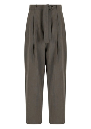 Giorgio Armani pleat detailing trousers - Green