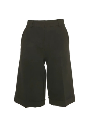 Moschino Pre-Owned crepe turn-up shorts - Black