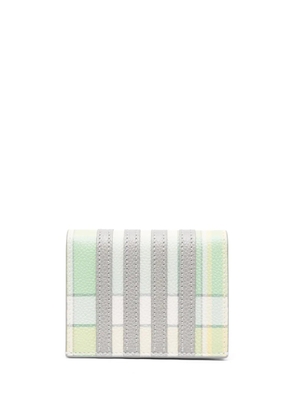 Thom Browne check-print bifold wallet - Green