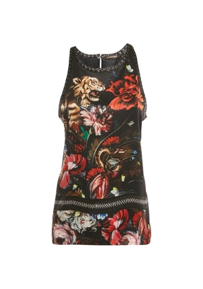 Roberto Cavalli floral-print top - Black