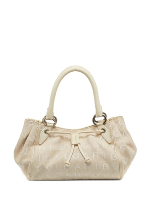 Bvlgari Pre-Owned Logomania logo-lettering tote bag - Neutrals