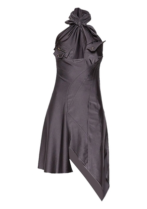 Coperni asymmetric halterneck minidress - Grey