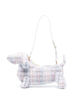 Thom Browne Hector tweed shoulder bag - White