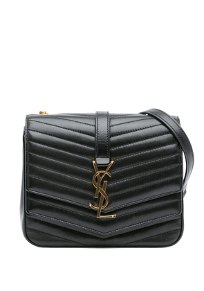 Saint Laurent Pre-Owned 2018 Small Chevron Lambskin Monogram Sulpice Bag crossbody bag - Black