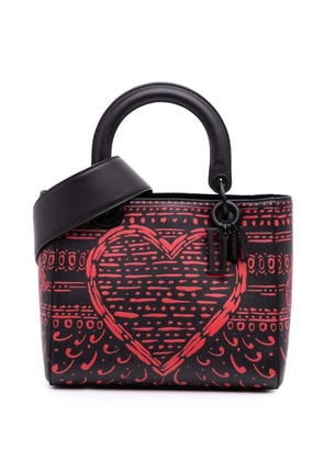 Christian Dior Pre-Owned 2018 Small Smooth Calfskin Painted Heart Clover Lady Dior satchel - Black