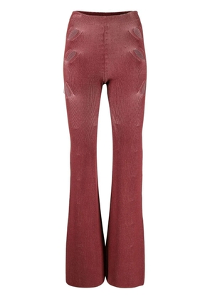Dion Lee Lock slit-detail trousers - Red