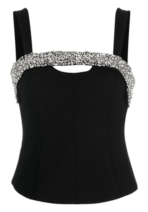 Simkhai crystal-embellished corset top - Black