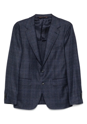 Canali checked wool jacket - Blue