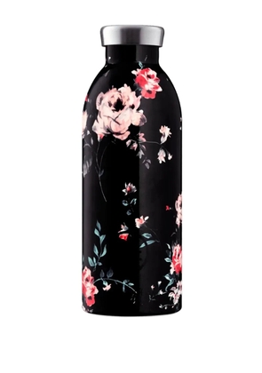 24bottles floral travel water bottle 500ML - Black