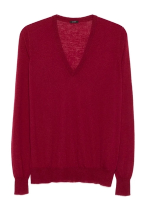 JOSEPH V-neck cashmere sweater - Red